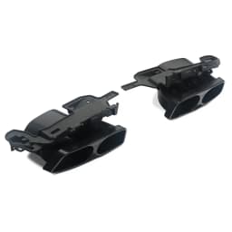 FOR MERCEDES S CLASS W222 B STYLE AMG REAR DIFFUSER TAILPIPE GLOSS BLACK 13-17