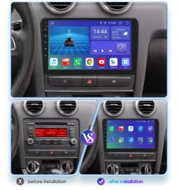 OSSURET CarPlay Android Auto Car Radio For Audi A3 8P 2003 - 2013 Car Multimedia Video Player Navi GPS 2din 4G-LET autoradio RDS