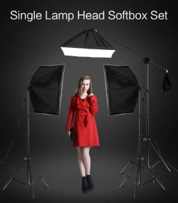 SH Photography Studio Softbox Lighting Kit Boom Arm for Video YouTube Continuous Lighting Professional Lighting Set Photo Studio