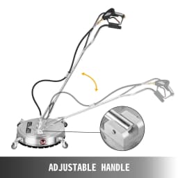 SucceBuy 18-24 Inch Flat Surface Cleaner W/ 3 Nozzle Stainless Steel 4000PSI Pressure Washer Rotating Flat Surface Cleaning