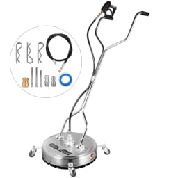 SucceBuy 18-24 Inch Flat Surface Cleaner W/ 3 Nozzle Stainless Steel 4000PSI Pressure Washer Rotating Flat Surface Cleaning