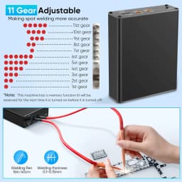 Spot welding machine, portable adjustable spot welding machine 5000mAh mini spot welding machine USB charging quick release pen
