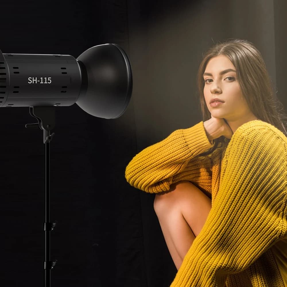 SH 115W Photography LED Video Light Daylight-Balanced Sun Lamp for Softbox Lighting Portrait Flash Studio Tik Tok Youtube Live
