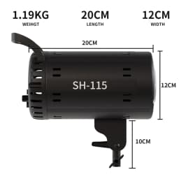 SH 115W Photography LED Video Light Daylight-Balanced Sun Lamp for Softbox Lighting Portrait Flash Studio Tik Tok Youtube Live