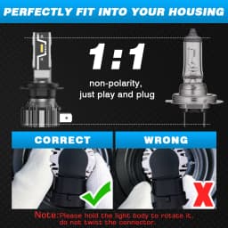 NOVSIGHT N57 H7 Super Bright Lamps H4 H11 H8 H9 H1 9005 HB3 9006 HB4 880 881 Mini Size 50W 10000LM Headlamp 6500K White Fog Lamp