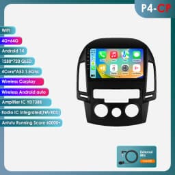 2Din Carplay Android Car Radio For Hyundai I30 i30 AT MT 2006 - 2011 Car Multimedia Player Navi GPS Autoradio 4G-LET RDS 6115