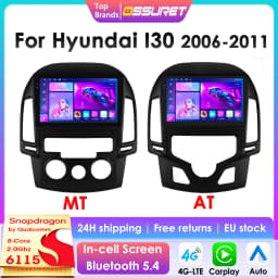 2Din Carplay Android Car Radio For Hyundai I30 i30 AT MT 2006 - 2011 Car Multimedia Player Navi GPS Autoradio 4G-LET RDS 6115