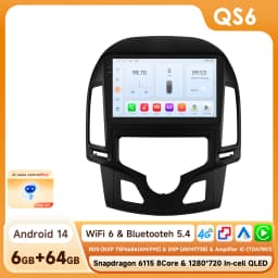 2Din Carplay Android Car Radio For Hyundai I30 i30 AT MT 2006 - 2011 Car Multimedia Player Navi GPS Autoradio 4G-LET RDS 6115