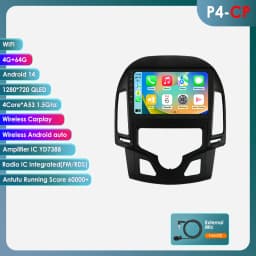 2Din Carplay Android Car Radio For Hyundai I30 i30 AT MT 2006 - 2011 Car Multimedia Player Navi GPS Autoradio 4G-LET RDS 6115