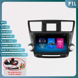Wireless CarPlay Android Auto Car Radio For Toyota Highlander 2007-2013 Car Multimedia Player GPS Wifi 4G 2din autoradio RDS