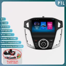 Hizpo 9inch 2Din CarPlay Android Auto Car Radio for Ford Focus 3 MK3 2011 - 2017 Snapdragon6115 GPS Navigation RDS DSP 4G BT SWC 360°CAM