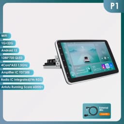 10.1" HIZPO 1Din Universal Android Auto Car Radio 360° Rotatable Screen Multimedia Headunit 4G CarPlay RDS DSP GPS Navi