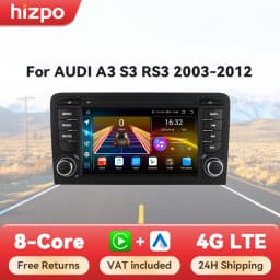 Hizpo Android 13 Auto Radio for Audi A3 8P 2003-2011 S3 RS3 Sportback Carplay Car Multimedia RDS GPS No 2din Autoradio 8+128G BT