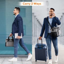 1pc Grey Oxford Cloth Lunch Bag With High Capacity, Handheld & Shoulder Straps Portable Large Capacity Waterproof Leakproof