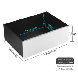 Nobsound Large Aluminum Housing for HiFi Amplifier DIY Amp/Preamp Chassis 430×300×150mm