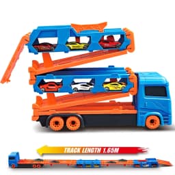 VATOS Transport Truck, 6pcs Racing Cars for 3 4 5 6 Year Old Boys, Portable, Best Gift for Kids.