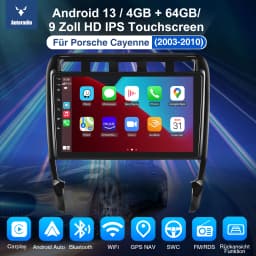 ESSGOO 9Inch Touch Screen For Porsche Cayenne 9PA 2002-2010 8 Core 4+64GB Android 13 Car Radio CarPlay GPS Navigation WiFi FM BT