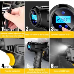 120W Wireless/Wired Handheld Air Compressor Inflatable Pump Portable Air Pump Tire Inflator Digital for Car Bicycle Balls