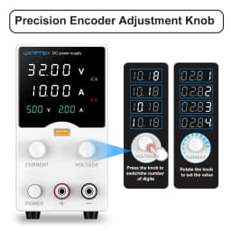 Wanptek Laboratory Power Supply 30V 5A 30V 10A 60V 5A 120V 3A Encoder Adjustment with USB Fast Charging Lab DC Power Supply