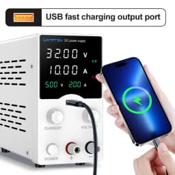 Wanptek Laboratory Power Supply 30V 5A 30V 10A 60V 5A 120V 3A Encoder Adjustment with USB Fast Charging Lab DC Power Supply