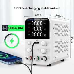 Wanptek Laboratory Power Supply 30V 5A 30V 10A 60V 5A 120V 3A Encoder Adjustment with USB Fast Charging Lab DC Power Supply