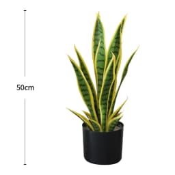 Artificial Snake Plant, Potted Artificial Snake Plant With Pot, Tropical Fake Plants For House Living Room Home Office Outside