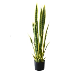 Artificial Snake Plant, Potted Artificial Snake Plant With Pot, Tropical Fake Plants For House Living Room Home Office Outside