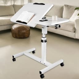 180 ° Tiltable Laptop Table Height Adjustable Computer Trolley Side Table Bed Table Computer Desk Sofa Table With 360 ° Wheels
