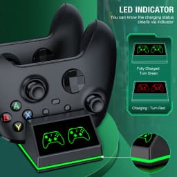 2 Packs 4320mWh Rechargeable Battery for Xbox Series X/S/One/Elite/Core Controller Charger Station