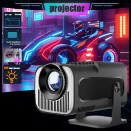 HY320 Mini Newly Native 720P Android 11 4K Projector 300ANSI Wifi6 BT5.0 Cinema Outdoor Portable 180° Rotable Projector