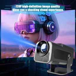 HY320 Mini Newly Native 720P Android 11 4K Projector 300ANSI Wifi6 BT5.0 Cinema Outdoor Portable 180° Rotable Projector