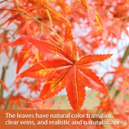 3.9ft/4.9ft/5.9ft Faux Red Maple Leaves Silk Maple Tree,Autumn Maple Artificial Fall Tree In Plastic Pot, For Home Decor