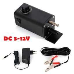 Adjustable Grill Motor 12V, 15W w/ EU Standard Plug Portable Even Heating for Perfect Grilling, Car Battery & Adapter Compatible