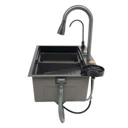 Kitchen Sink, Household Sink Set, Stainless Steel Sink Two Installation Methods for Washing and Cleaning Food, Fruits, Vegetable