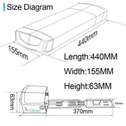 36V 21AH Rear Rack Ebike Battery 36V 15AH Lithium Batteria 18650 48V 14Ah for Electric Bicycle 250W 350W 500W 750W 1000W