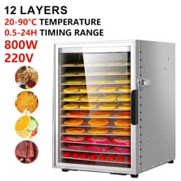 DIVEDEER 6/12 Layers Fruit dryer electric drying for vegetables food dehydrator drying for vegetables and fruit drying machine