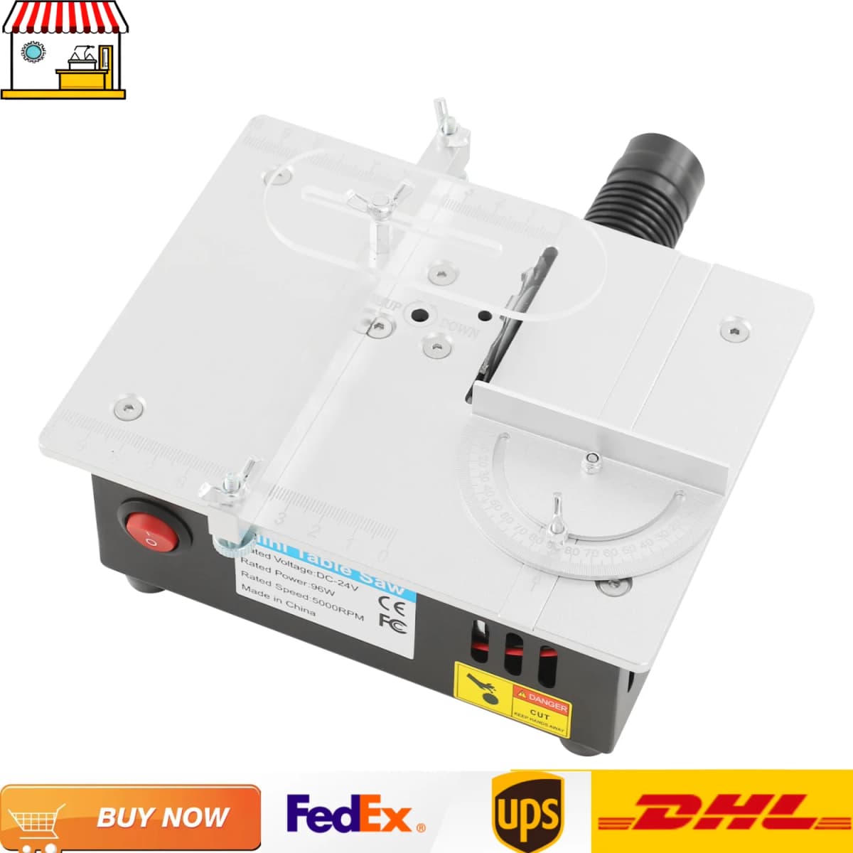 Portable Compact Table Saw | 96W 5000RPM Cutting Tool for DIY Crafts | Electric Cutting Machine with 63mm Blade