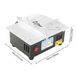 Portable Compact Table Saw | 96W 5000RPM Cutting Tool for DIY Crafts | Electric Cutting Machine with 63mm Blade