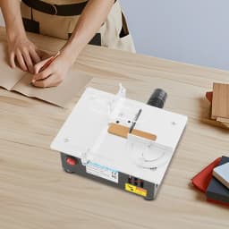 Portable Compact Table Saw | 96W 5000RPM Cutting Tool for DIY Crafts | Electric Cutting Machine with 63mm Blade