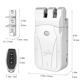 YiHESZ 433Mhz Remoto Control Door Lock Dual Motor Smart Lock Electronic Wireless Keyless Door Locks Touch Control Dealbolt Lock