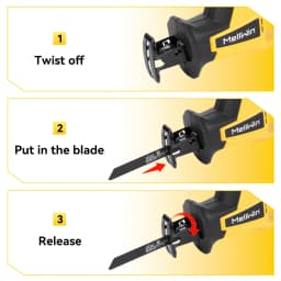 MELLWIN 3600W Brushless Electric Reciprocating Saw 12000SPM Wood Metal Pipe Cutting Sabre Saw Tool For Makita 18V Battery Pin