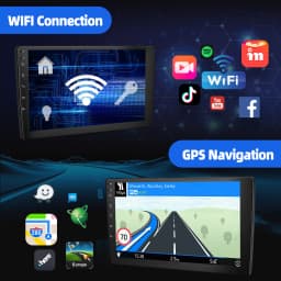 ESSGOO 10" 2+32GB Car Stereo Radio Wireless CarPlay Android Auto Double 2 DIN Universal Fit IPS Screen GPS NAVI FM RDS USB WIFI