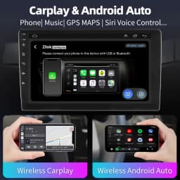 ESSGOO 10" 2+32GB Car Stereo Radio Wireless CarPlay Android Auto Double 2 DIN Universal Fit IPS Screen GPS NAVI FM RDS USB WIFI