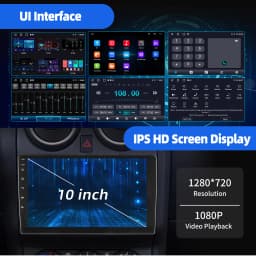 ESSGOO 10" 2+32GB Car Stereo Radio Wireless CarPlay Android Auto Double 2 DIN Universal Fit IPS Screen GPS NAVI FM RDS USB WIFI