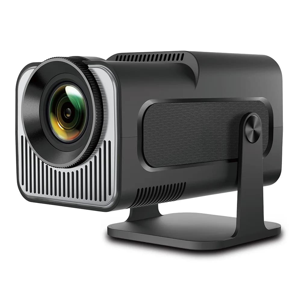 Mini Beamer HY320MINI Full HD 1080P | Android 11 | 4K decoder | WiFi6 BT5.0 | 180 ° Projection | 25dB Quiet, Black