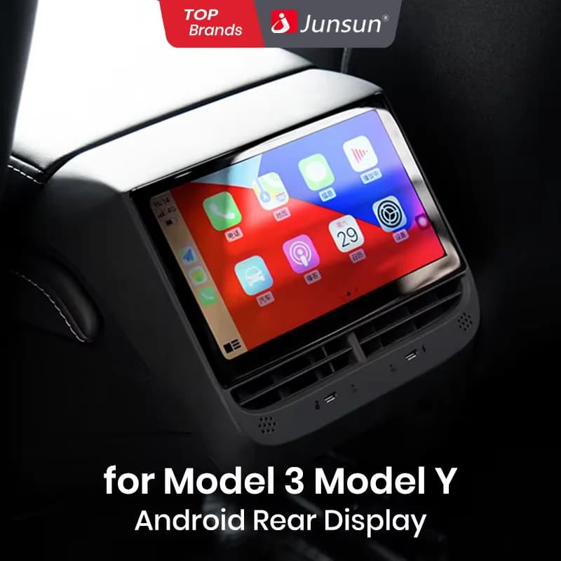 Junsun For Tesla Model 3/Y NEW 7.2 ”ReverEntertainment & Climate Control Display Android 12.0 Tesla Model Y 2023 Accessories