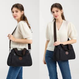 KONO Canvas Handbag for Women, Shoulder bag, Stylish WOMEN'S bag, Lightweight and Spacious, Ideal for Everyday & Travel