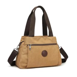 KONO Canvas Handbag for Women, Shoulder bag, Stylish WOMEN'S bag, Lightweight and Spacious, Ideal for Everyday & Travel