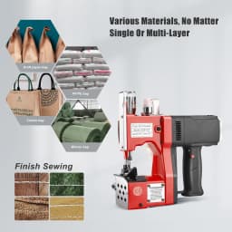 Portable 190W Electric Bag Closer, Automatic Woven PP/Kraft Paper Bag Snake Skin Bag Plastic Rice Paper Bag Sewing Machine, 220V