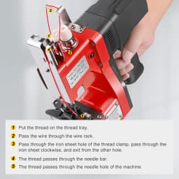 Portable 190W Electric Bag Closer, Automatic Woven PP/Kraft Paper Bag Snake Skin Bag Plastic Rice Paper Bag Sewing Machine, 220V